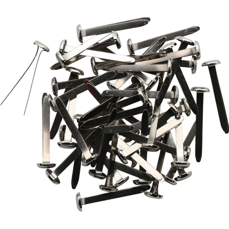 Glorex Musterbeutelklammer 30 mm silberfarben 50 Stück Schreibwaren