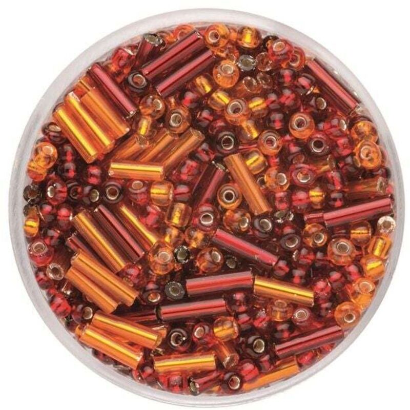 Glorex Rocailles + Glorex Stifte 6 mm 17 g, mix Schmuckbasteln