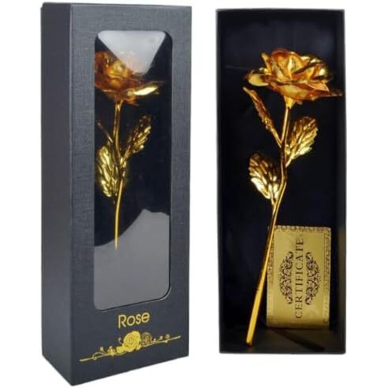 Gold Dipped Gold Rose, Infinity Flower Decor Hand Getaucht in Romantische Rose Geschenke für Frauen In Ihrer Frau Freundin Geburtstag Geburtstag