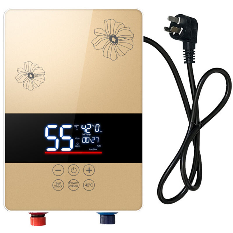 Golden Lotus Elektrischer Durchlauferhitzer für Badezimmer und Küchen, Wandmontage, HD-LED-Display, Thermostatregelung, 5500 w, 220 v