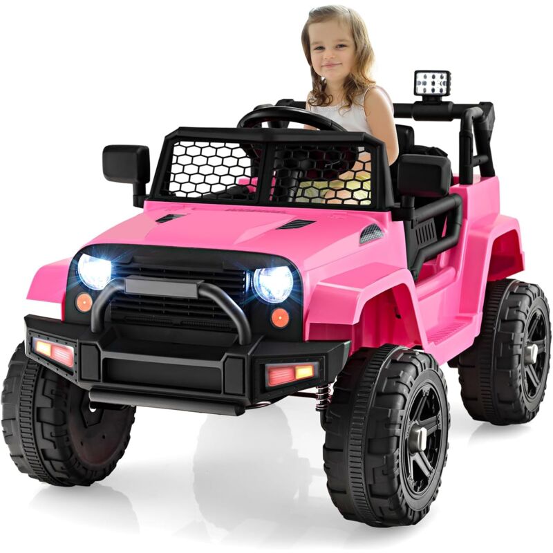 Goplus - 12V Kinder Elektroauto, Kinderauto mit 2,4G Fernbedienung, Kinderfahrzeug mit usb & Musik & MP3, Auto mit led Scheinwerfer & Hupe, 2,5-4,5