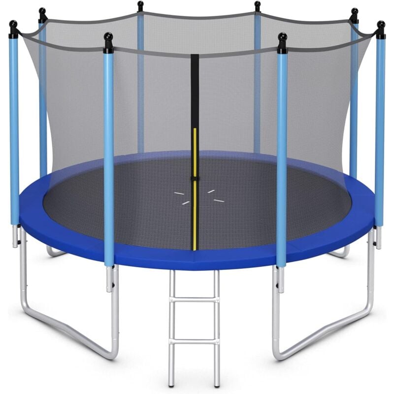 244 cm Trampolin für Kinder, Freizeit-Trampolin mit Sicherheitsnetz, Outdoor-/Hinterhof-Trampolin für Kinder und Erwachsene - Goplus