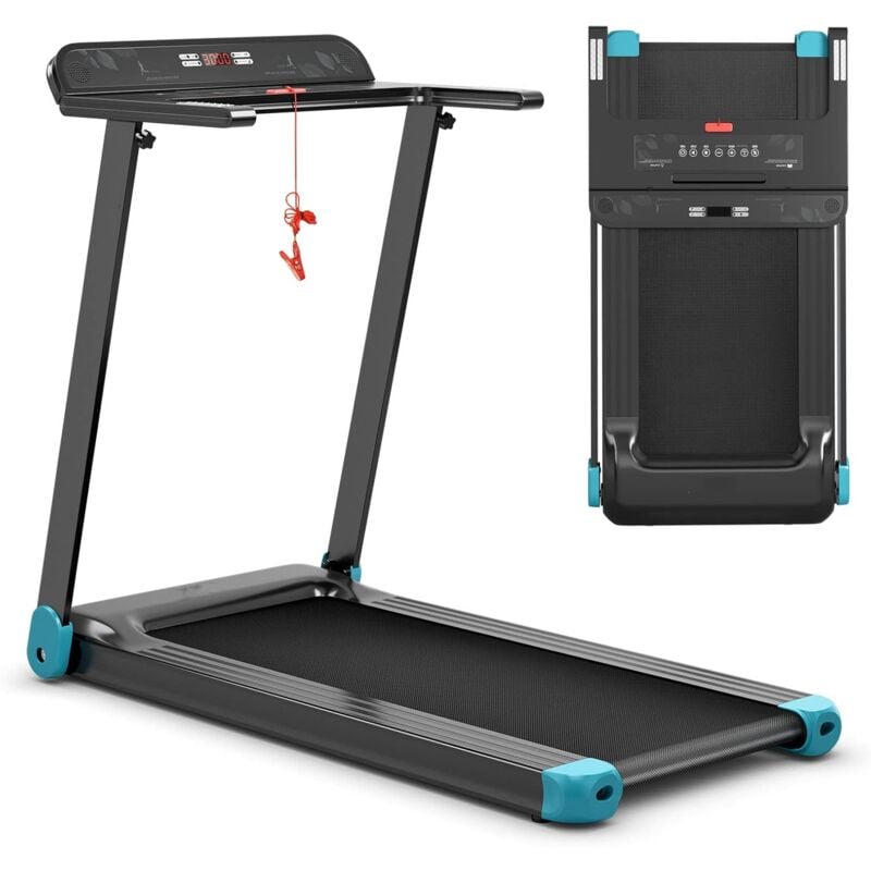 Klappbares Laufband, elektrisches Laufband mit 12 voreingestellten Programmen, App-Steuerung, Bluetooth-Lautsprecher, LED-Monitor und