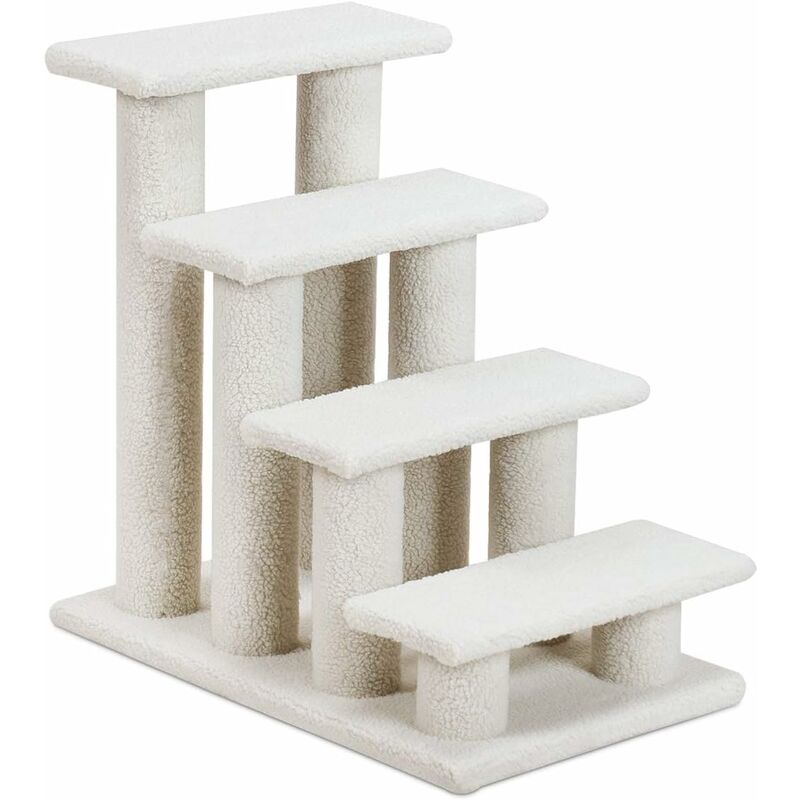 Tiertreppe Beige, Haustiertreppe Katzentreppe Hundetreppe Kletterbaum Katzenkratzbaum Spielbaum, Treppe für Katze - Goplus