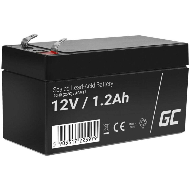 12 v 1,2 Ah (4,6 mm) 1200 mAh vrla agm Batterie. - Green Cell