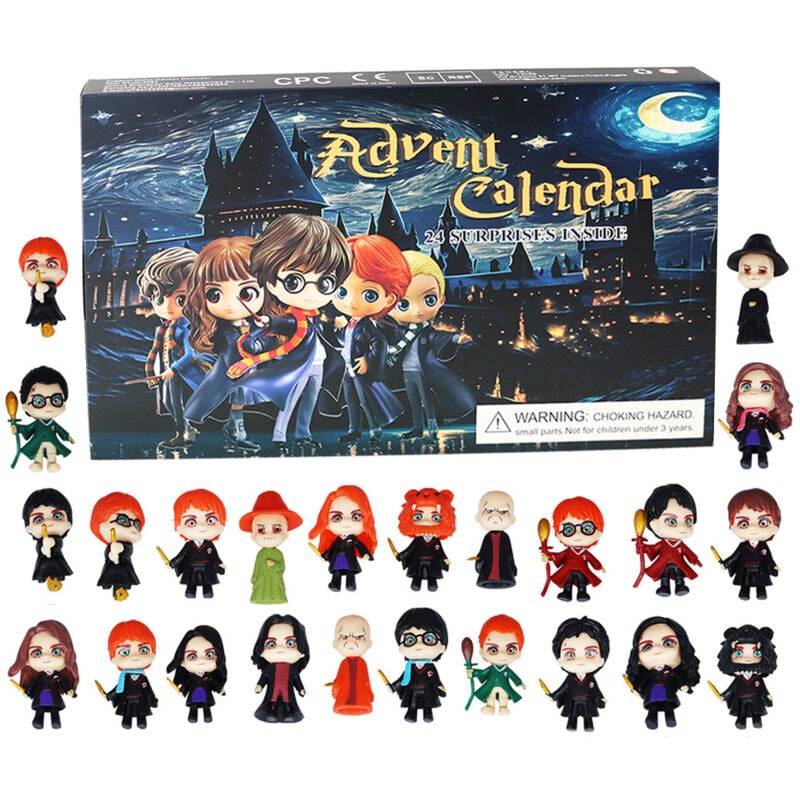 Grenzüberschreitender heißer Verkauf 24 Tage Weihnachten Digital Countdown Blind Box Spielzeug Harry Potter Geschenkset Adventskalender