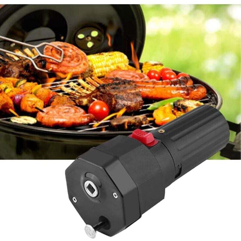 XVX - Grill-Drehspießmotor, elektrischer Drehspießmotor für Grill, Grillmotor, Drehspießmotor, Grillmotor, 1,5 v batteriebetrieben, Farbe: Schwarz