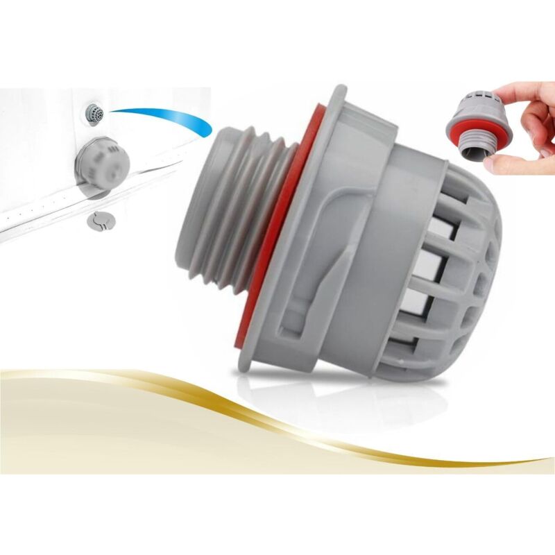 Chemconnect-Schraub-Schmutzschutz, kompatibel mit Bestway Lay-Z-Spa, SaluSpa und Coleman.