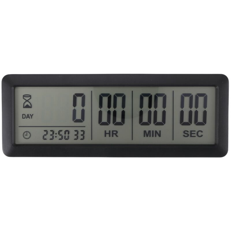 Große digitale Countdown-Tage-Timer-Uhr – 999 Countdown für die Abschlusslaborküche (schwarz)