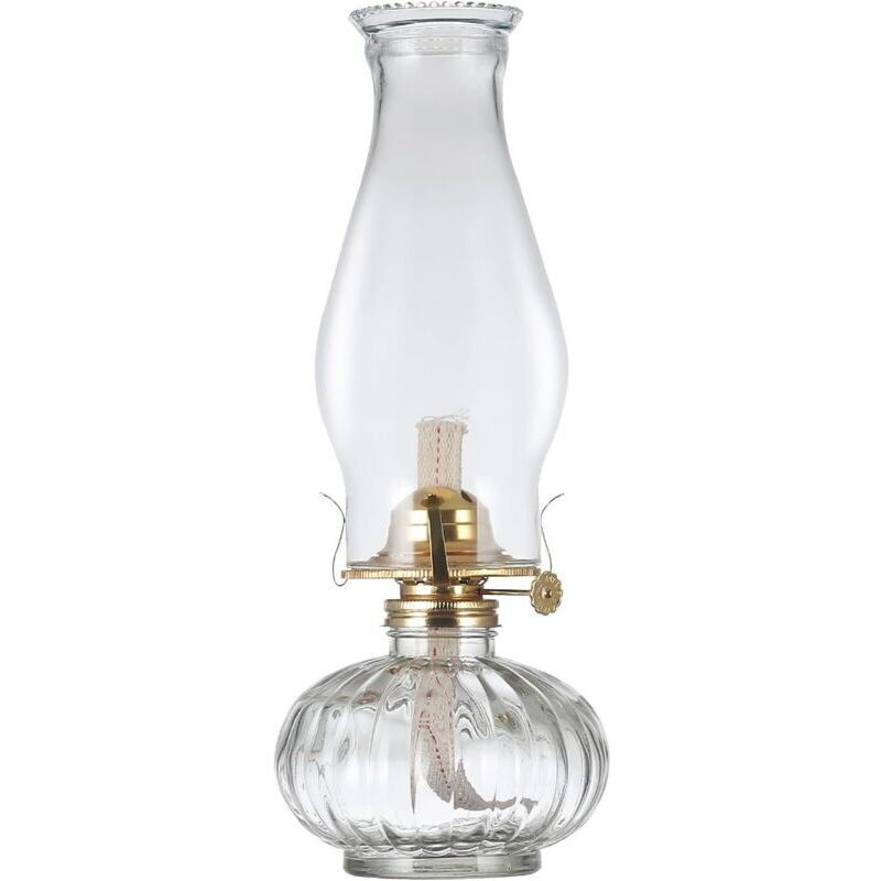 Große Glaslaterne für Petroleum, Vintage-Öllampe für den Innenbereich, Schlafzimmerdekoration, Sturmlaterne, Wohnraumbeleuchtung, klare