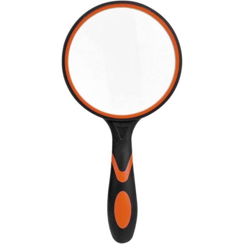 Odipie - Große Leselupe aus Glas für wissenschaftliche Bücher, Zeitungen, Lesen, Insekten, Hobbys, Beobachtung, Premium-Qualität, Schwarz und Orange