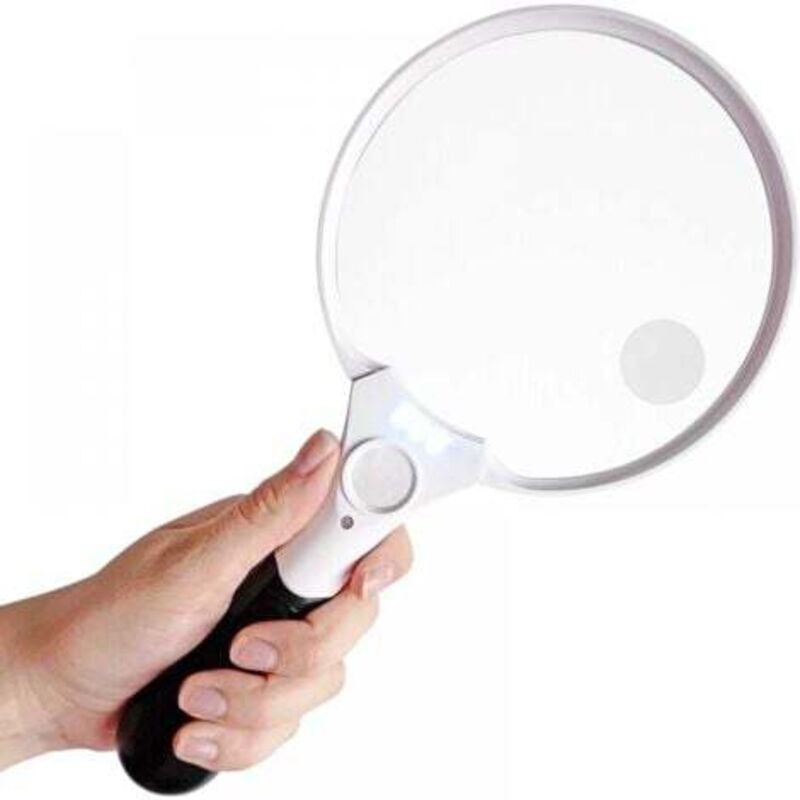 Große Lupe mit LED-Beleuchtung – 2X, 4X, 25X Lupe – Die beste Riesenlupe mit Beleuchtung zum Lesen, Erkunden, Untersuchen, für Weltkarten, Zeitungen