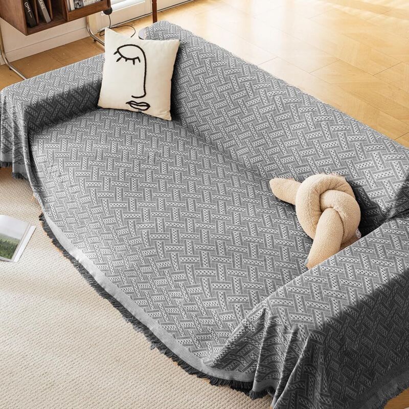 Große Sofadecke, L-förmiger Ecksofabezug für 1-, 2-, 3- oder 4-Sitzer-Sofas, wendbares, staubdichtes Handtuch, universeller Simplicity-Schutz