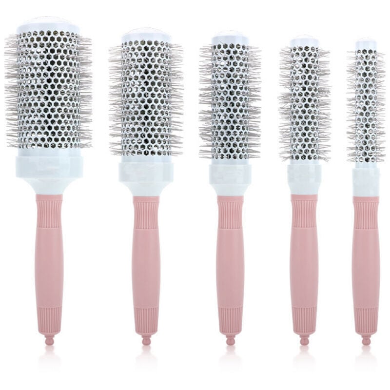 Größen Bio-Rundbürsten-Set für Damen, recycelbare Rundbürste und Rundhaarbürsten-Set zum Föhnen, nachhaltige Geschenke in Pink mumu