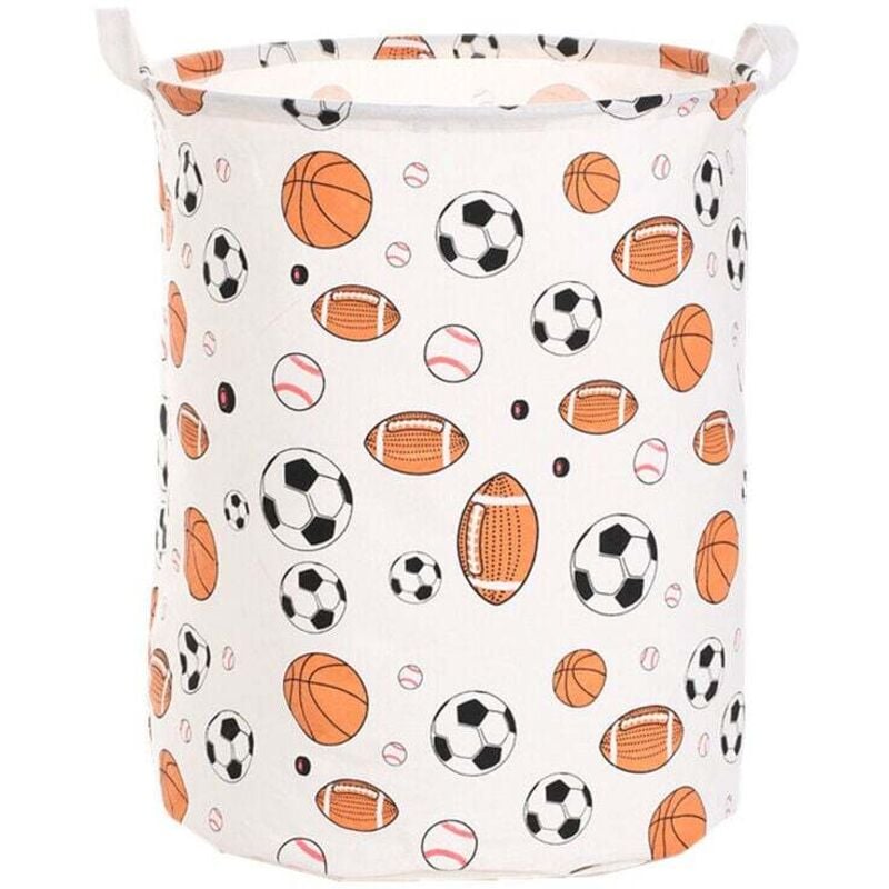 Großer, faltbarer Wäschekorb für Kinder, mit Deckel, für Sportbälle, wasserdichtes Segeltuch, zusammenklappbar, zur Aufbewahrung von Spielzeug