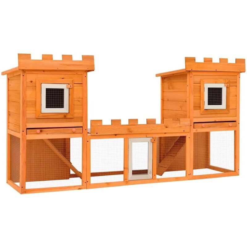 Großer Kaninchenstall Kleintierkäfig Doppelhaus Vidaxl