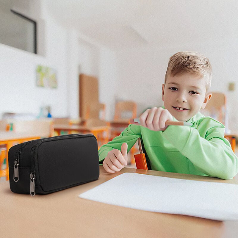 Großer Stiftehalter, Stifteaufbewahrung, Stiftehalter mit 2 Fächern, Aufbewahrungsbox für Bürobedarf, Aufbewahrungsbox für Erwachsene