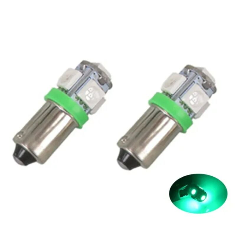 Grün)BA9S led mit 5 SMD5050 Chips 2er-Pack T4W Form silbergrau grün 2er-Pack