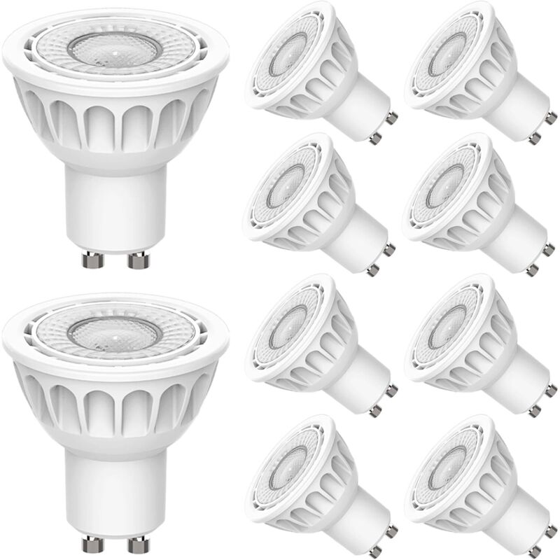 GU10 LED-Lampen, dimmbar, Warmweiß 3000 K, 6 W (entspricht 60 W Halogen-LED-Lampe), kein Flimmern, energiesparender LED-Strahler für die