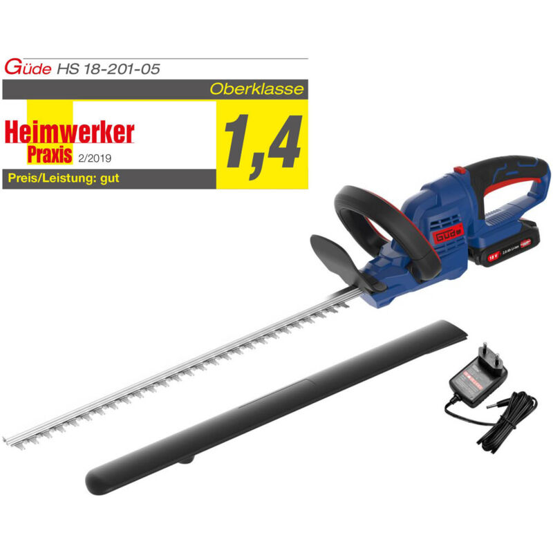 Güde - Akku Heckenschere hs 18-201-05 18V E³ Akkusystem 2,0Ah Akku Ladegerät 58596