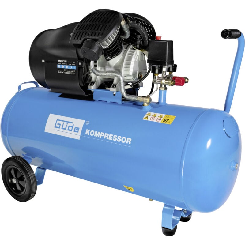 Güde - Druckluft Kompressor 412/8/100 8 Bar 2,2 kw 230 v 100 l Kessel 2 Zylinder