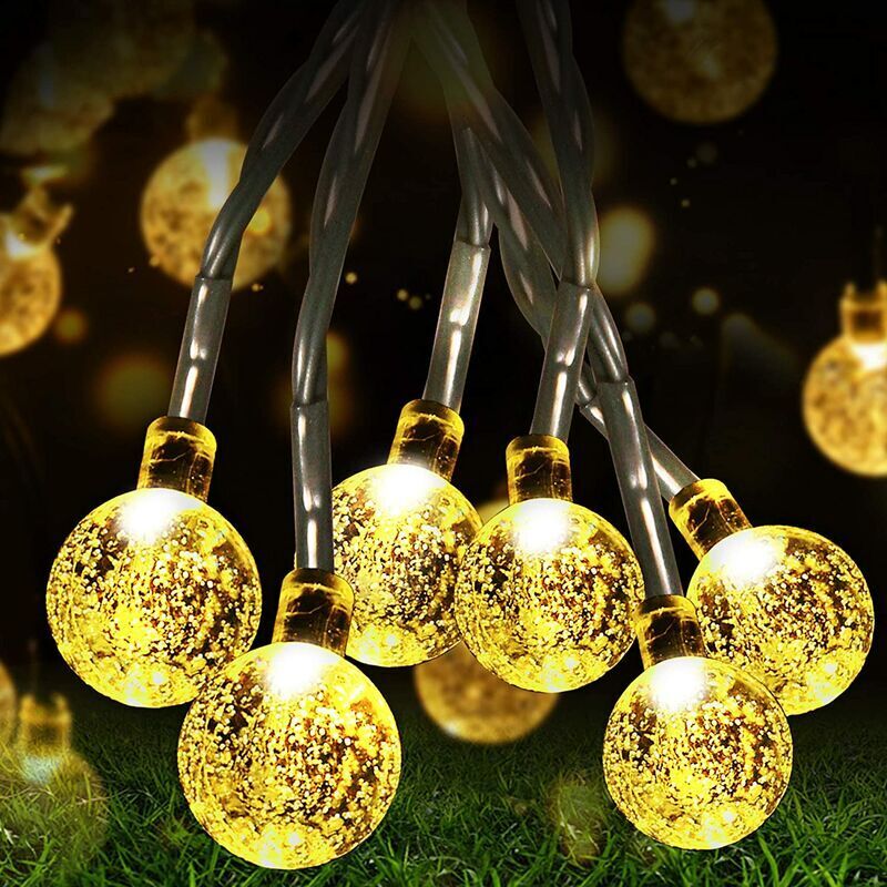 Solar-Lichterkette für den Außenbereich, 30 LEDs, 9,8 m, 8 Modi, IP44 wasserdichte Lichterkette für den Außenbereich für Garten, Bäume, Terrasse,