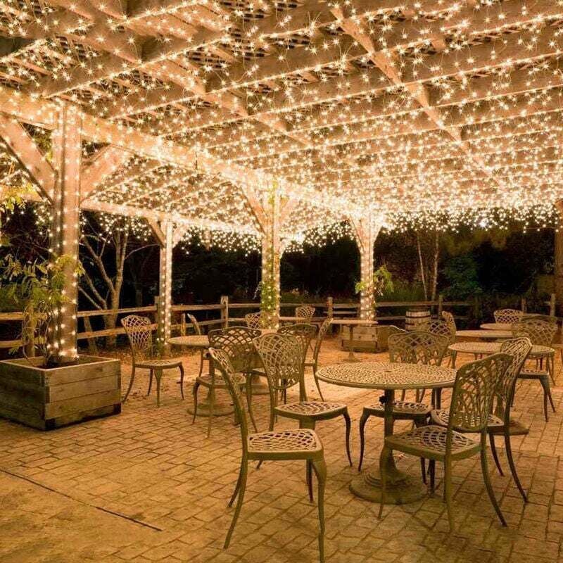Lichterkette Karneval Hochzeit Outdoor Garten Innenbeleuchtung - 50M 400 LED