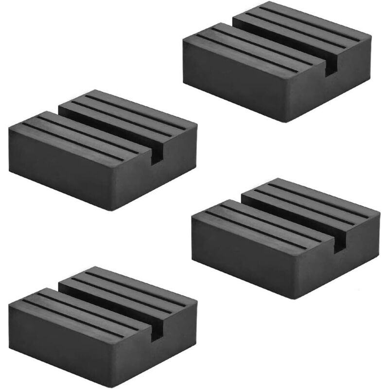 Gummi-Wagenheber-Pad, hydraulischer Puffer-Pad, Wagenheber-Pad-Schlitzschutz zum Schutz des Unterbodens beim Anheben des Autos (4 Stück) FDC