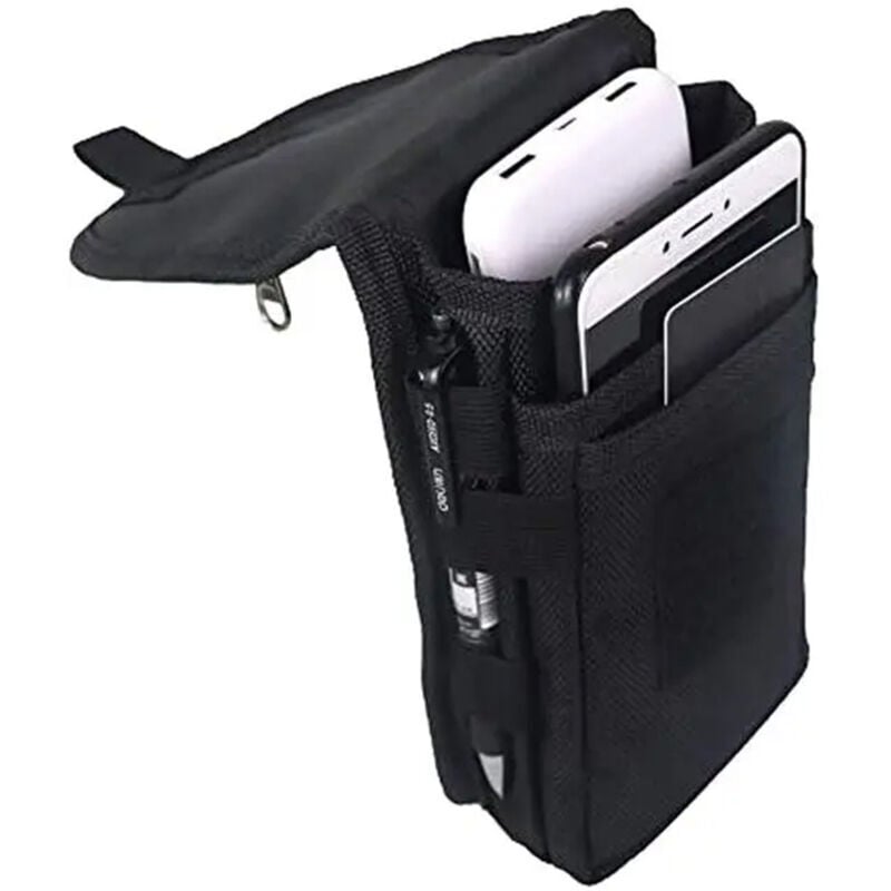 Odipie - Gürteltasche, Handy-Holster, große Smartphone-Tasche, Herren-Gürteltasche, Mehrzweck-Utility-Tasche, Hüfttasche, Schwarz