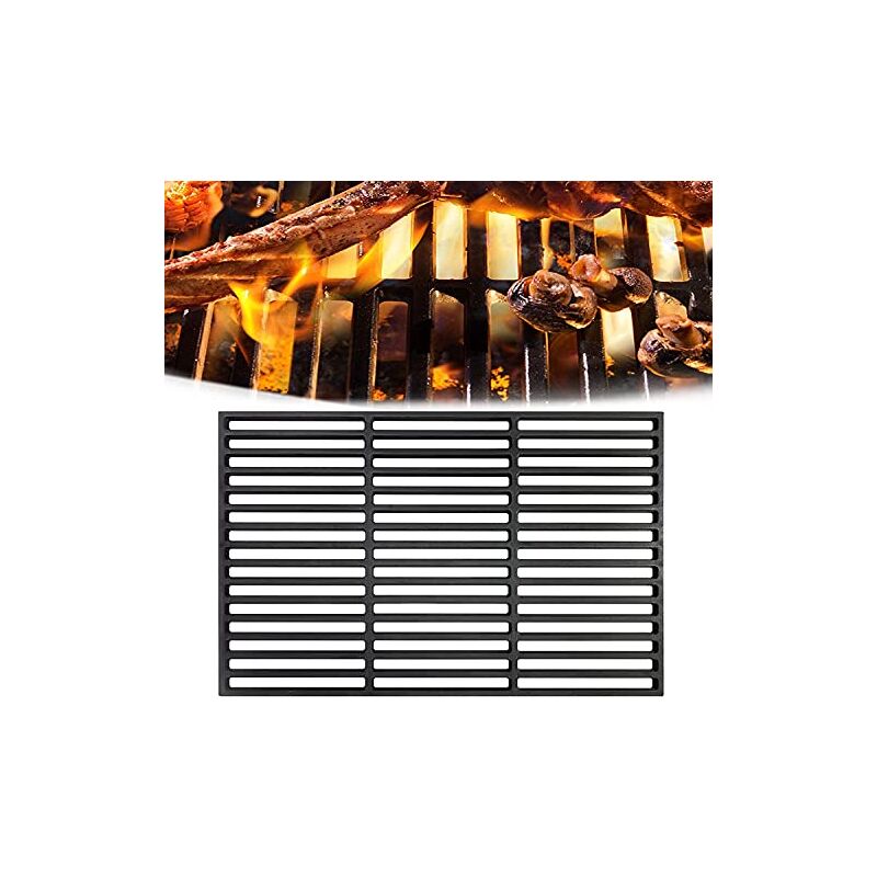 Naizy - Gusseisen Gussrost Grillrost für bbq, Holzkohlegrill, Gasgrill Grillgitter Emailliert Grillroste Grill Zubehör【60 x 40 cm】