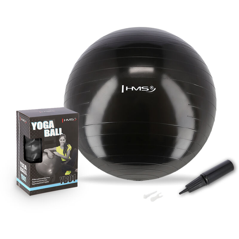 Yb01 Neu 75cm Schwarzer Gymnastikball Hms
