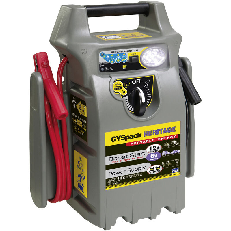 GYS Schnellstartsystem Gyspack Heritage 025844 Starthilfestrom (12 V)=450 A Spannungswandler 230 V,
