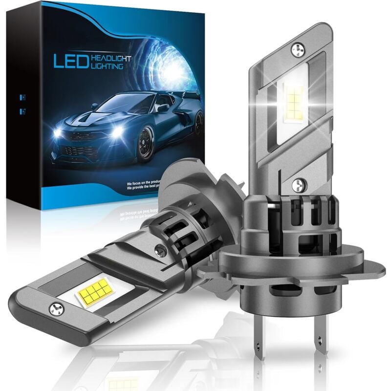 H7 2024 LED-Lampen, brandneu, 70 W, 26000 lm, Autolichter kompatibel mit DC 12 V – 18 V für Energieeffizienz, H7 LED Anti-Fehler, 2 H7-Lampen