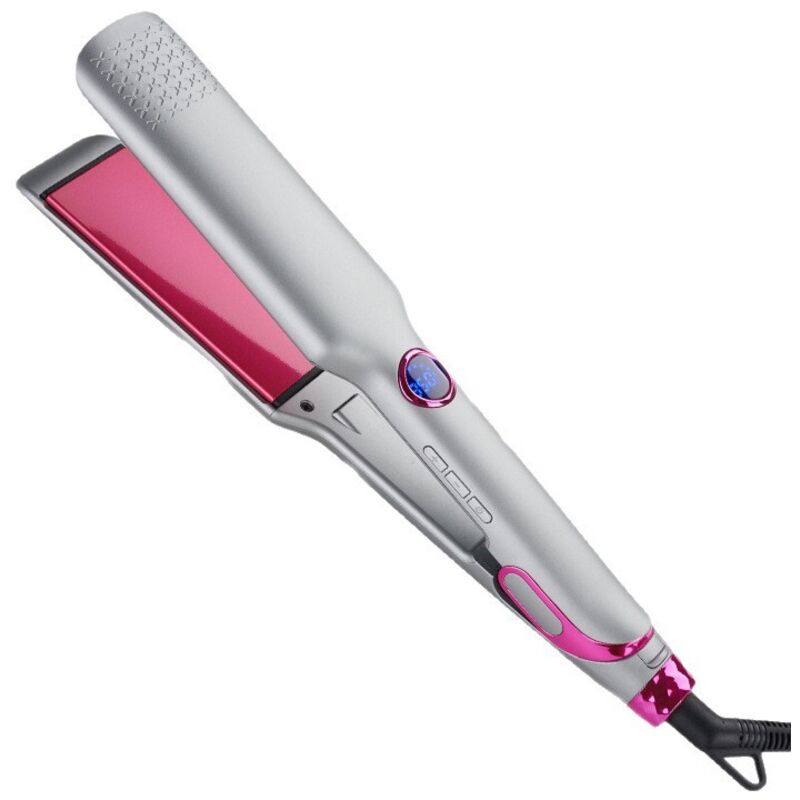 Haarglätter, extra breite Keramikplatten, einstellbare Temperatur (100 °C bis 200 °C), 360° drehbares Kabel und kompaktes Verriegelungssystem,