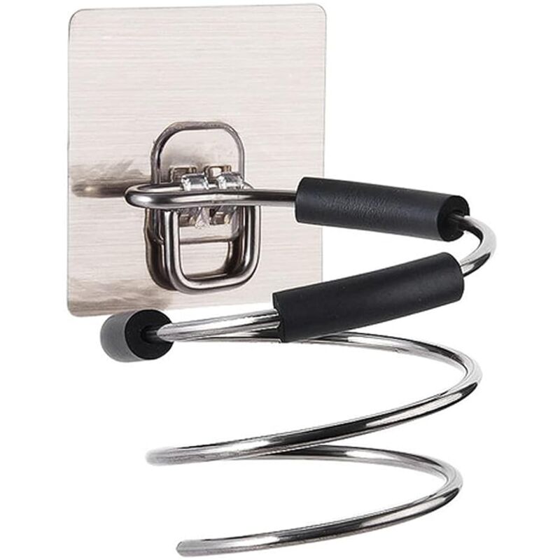 Haartrockner-Halter für Badezimmer, wandmontierter Haartrockner-Halter, Edelstahl-Haarglätter-Aufbewahrungsregal, Haartrockner-Organizer-Halter,