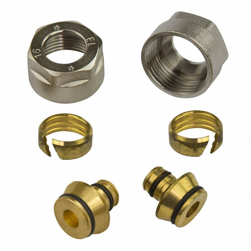 Stabilo-sanitaer - 2x Klemmring Verschraubung Heizkörper 3/4 Zoll 17x2mm Verbundrohr