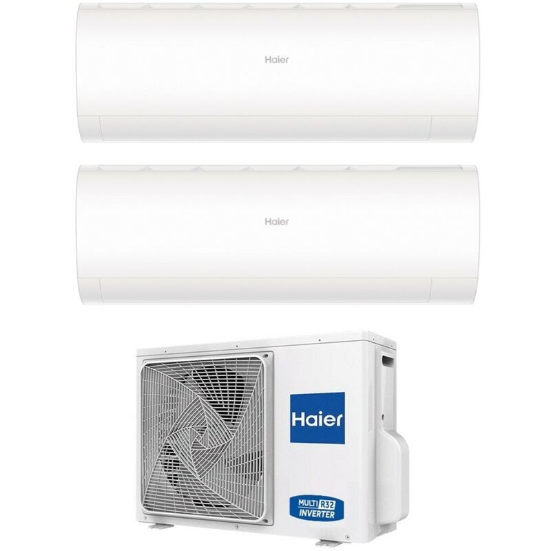 Dual Split Inverter Klimagerät Serie pearl 9+9 mit 2U40S2SM1FA R-32 Wi-Fi Integrated 9000+9000 - Neu - Haier