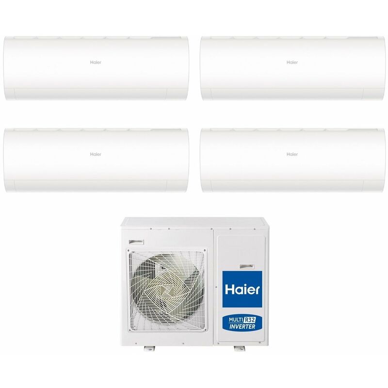 Quadri Split Inverter Klimagerät pearl Serie 9+9+9 mit 4U75S2SR2FA R-32 Wi-Fi Integrated 9000+9000+9000 - Neu - Haier