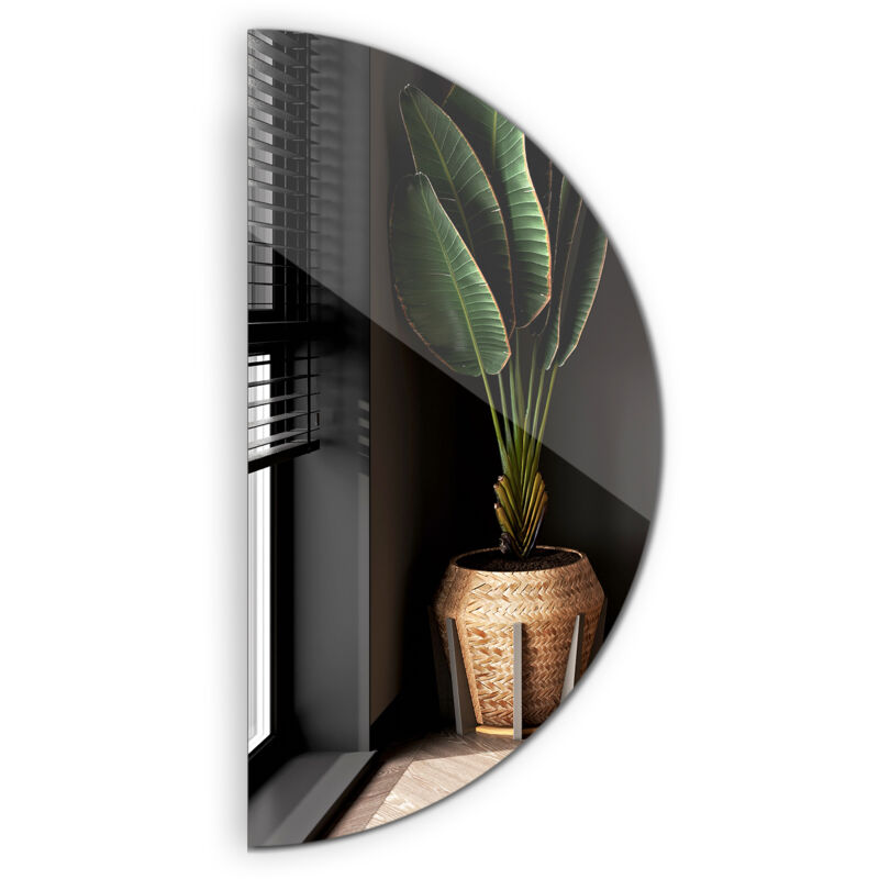 Halbrunder Spiegel - Spiegel – Dekorspiegel - Kosmetikspiegel - Badspiegel – Halbrund – ½ Ø80 cm