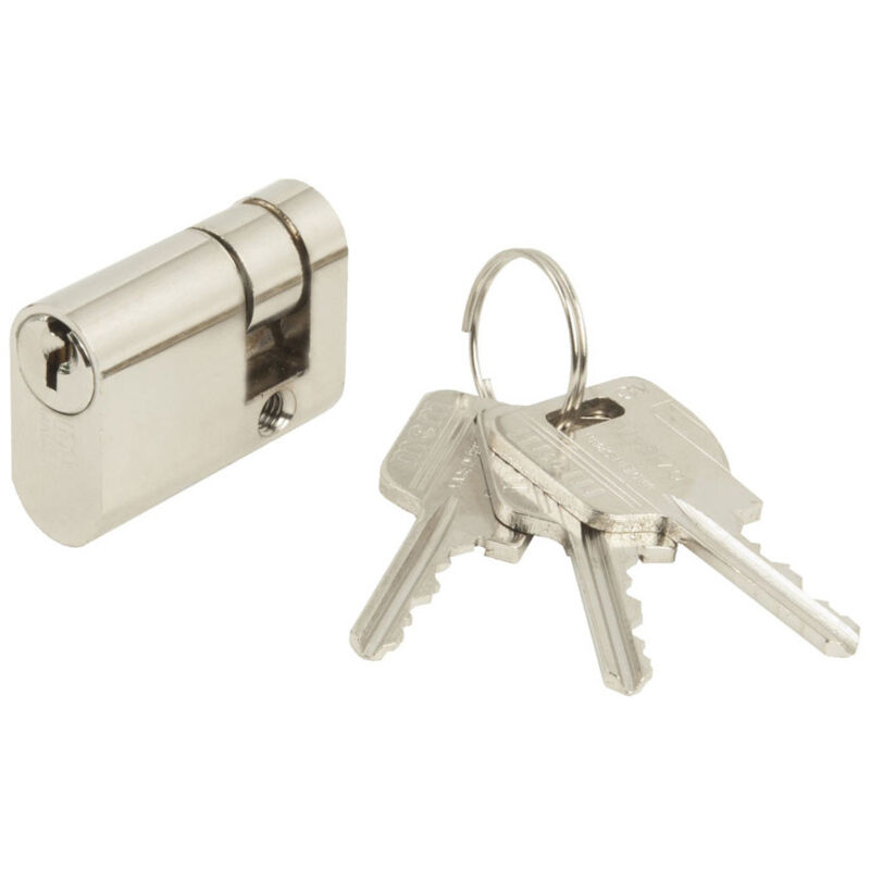 Halbzylinder MCM oval serreta OVN-11-26 Glanznickel