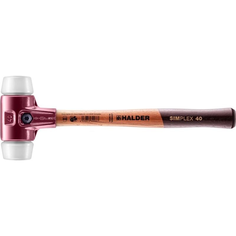 SIMPLEX-Schonhammer, Superplastik mit Tempergussgehäuse und hochwertigem Holzstiel D=40 mm 3007.040