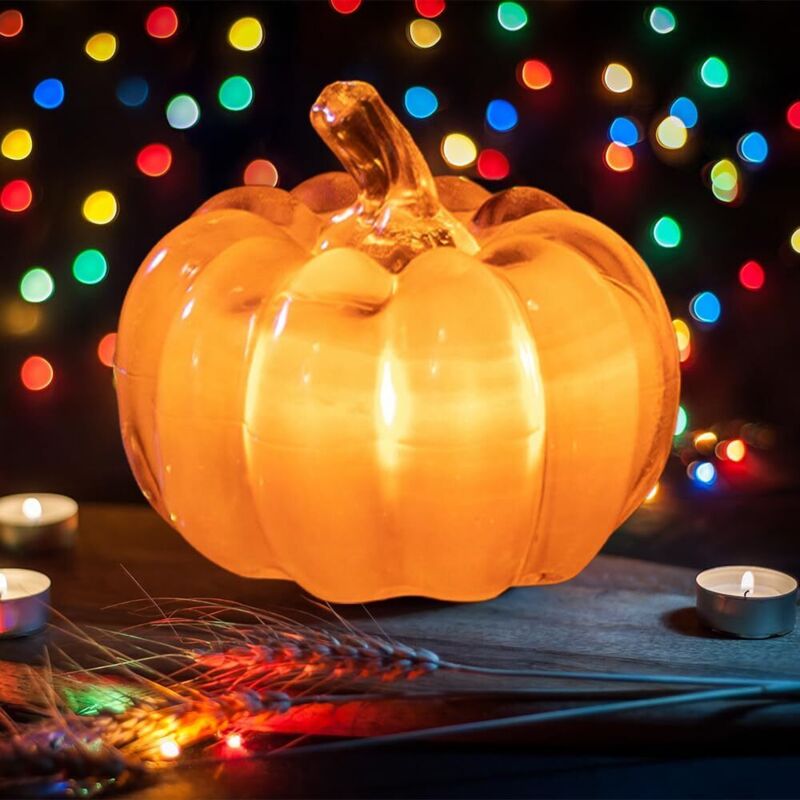 Bluedeer - Halloween Deko, 2024 Neu Herbst Deko Kürbis Laterne, Kürbislaterne mit led Licht, Herbst Deko, Herbstdeko Kürbis Deko, Kürbis Beleuchtet