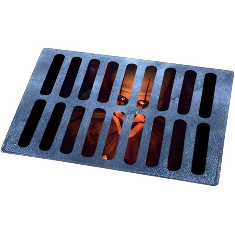 Bluedeer - Halloween Fußmatte 3D, Badematten Scary, Lustige Horror Rutschfester Bodenteppich, Clown Halloween Dekoration, Grusel Draußen Willkommen,