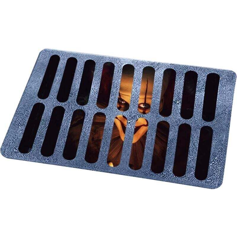 Halloween-Fußmatte, Halloween-Clown-Fußmatte, Grusel-Kanalisationsclown-Fußmatte, 3D-Stereo-Vision-Horror-Fußmatte, für Halloween-Dekoration, 40 x 60