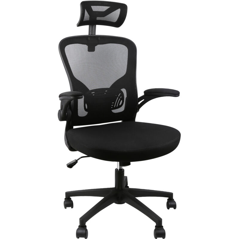 Haloyo® Rollstuhl fürs Büro, Bürostuhl, drehbarer Stuhl, geeignet für das Schlafzimmer und die Bibliothek, ergonomischer Sitz, Maße: 65x53x116-126cm,