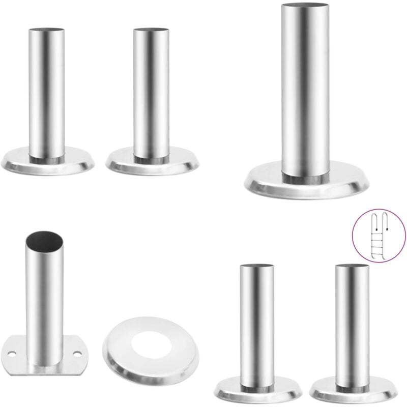 Halterungen für Pool-Leiter 2 Stk. Edelstahl 304 - Halterung Pool Leiter - Halterungen Pool Leiter - Home & Living - Silber