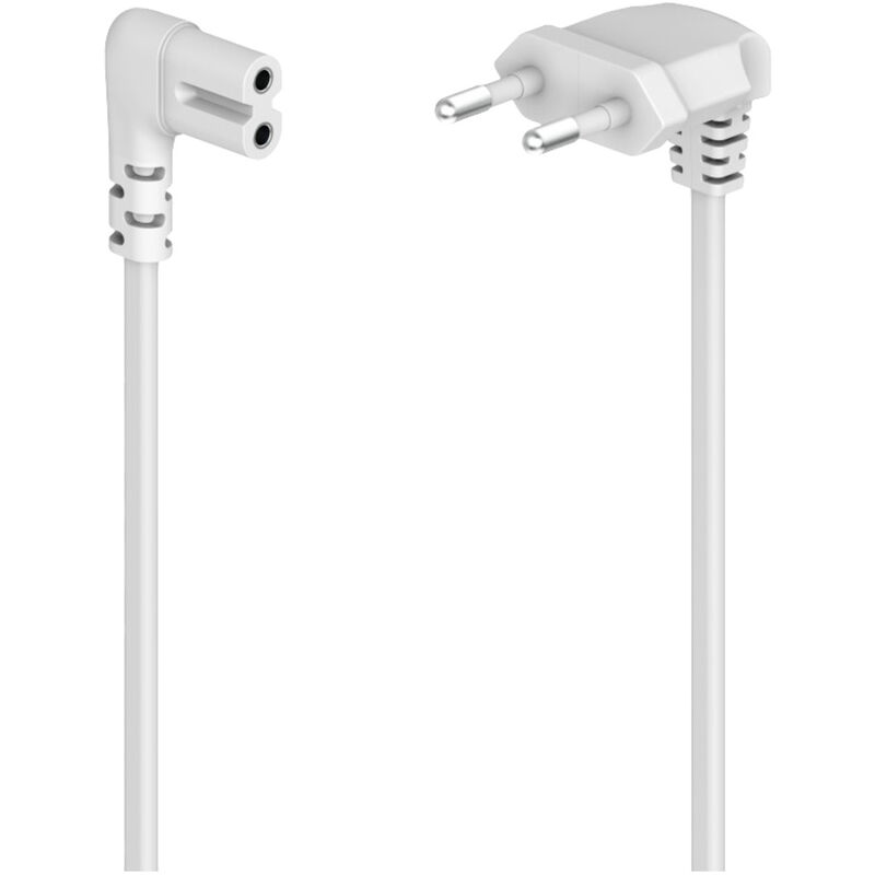 Netzkabel eurostecker gewinkelt wei 50m 80 - Hama