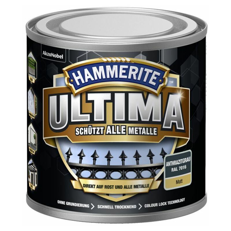 Metallschutz-Lack ultima Anthrazitgrau Matt 250ml - 5379747 - Hammerite