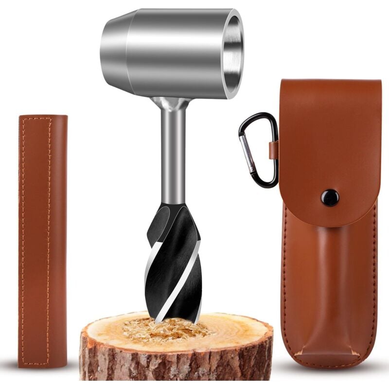 Hand-Schlangenbohrer-Set, Handbohrer für Holzbearbeitung, Wolframstahl, Bushcraft, Survival-Axt, Bushcraft-Ausrüstung, Schrauben-Bushcraft-Bohrer mit
