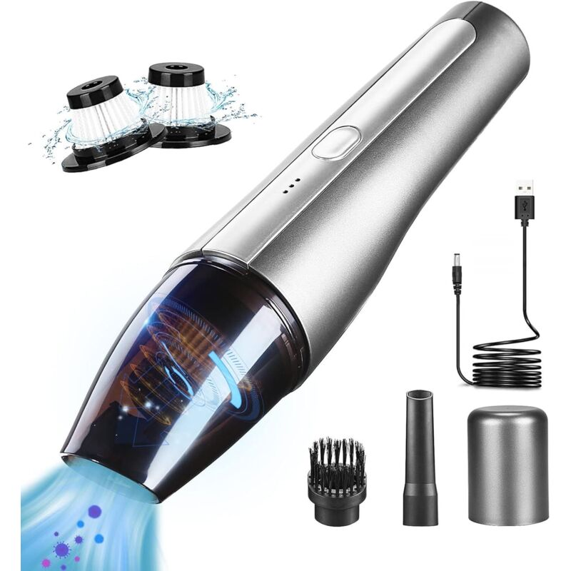 Handheld Vacuum Cleaner, 8000PA Rechargeable Cordless Tabletop Vacuum Cleaner, 4000mAh Car Vacuum Cleaner, 30min, for Pet Hair, Kitchen, Office, Car